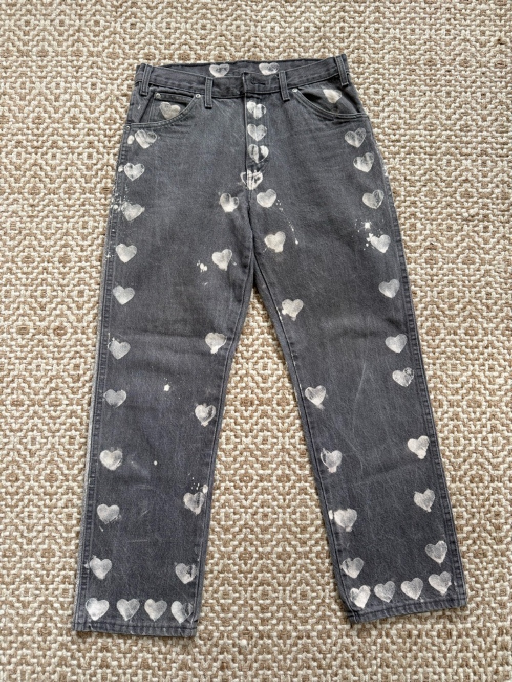 Custom One of a kind Dickies Heart Jeans - 32x30